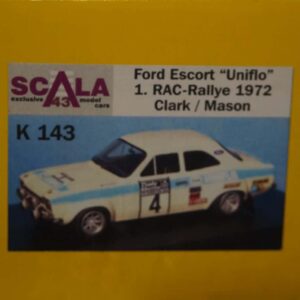 Scala 43 ford escort mk1 rac rally 1972 r.clark 1/43 scale k143