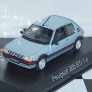 Norev peugeot 205 gti 1.6 1988 blue 1:43 diecast