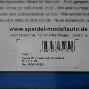 Model car group ford granada mk1 red/black mcg18393