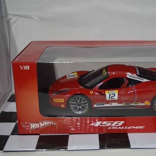 Hotwheels ferrari 458 challenge bct89 1:18 diecast