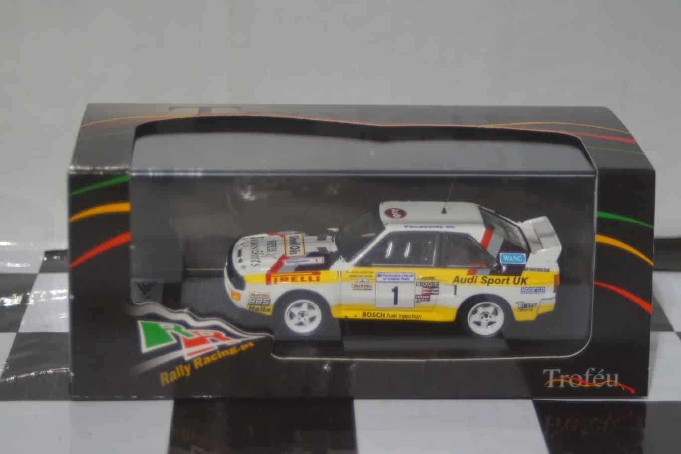 Miniature Spark/Trofeu 1:43 - Audi Sport Quattro Circuit Of Ireland 1985 (Mouton/Pons) - Neuve