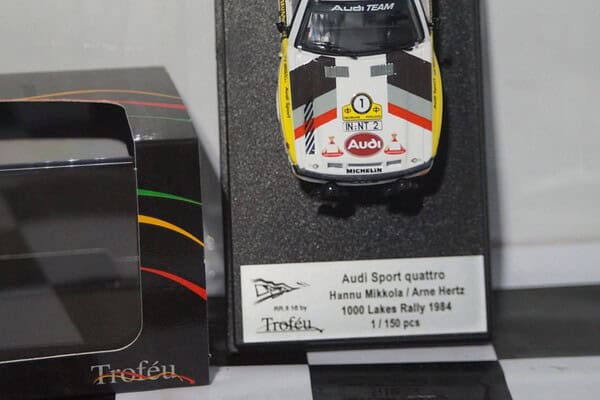Trofeu audi sports quattro h.mikkola 1000 lakes rally 1984 1:43rd scale rr.fi 16