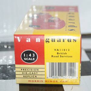 Vanguards morris minor van british road services va11012 red 1:43 scale