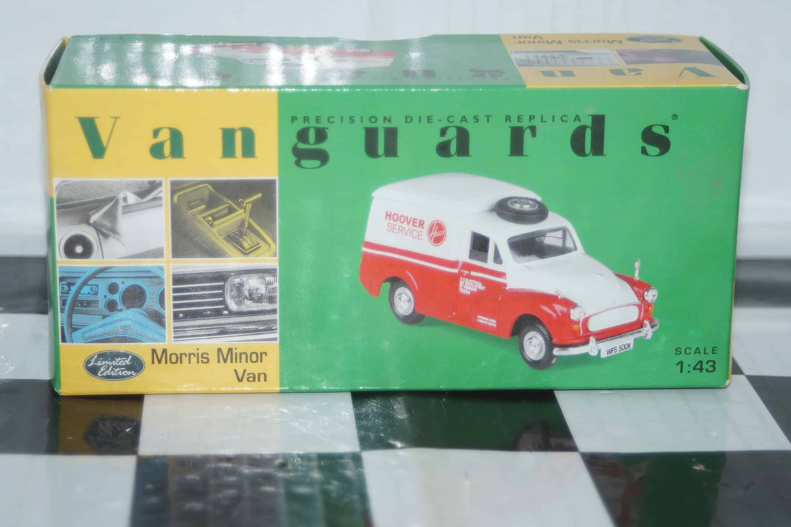 Vanguards morris minor van hoover va01117 white 1:43 scale