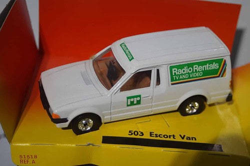 Corgi ford escort van radio rentals white 1:36th 503