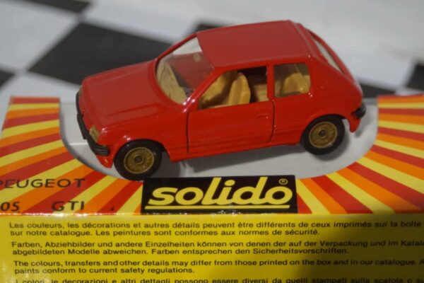 Solido peugeot 205 gti 1508 red 1:43rd