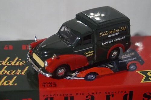 Morris minor van eddie stobart va01116 vanguards green 1/43 diecast