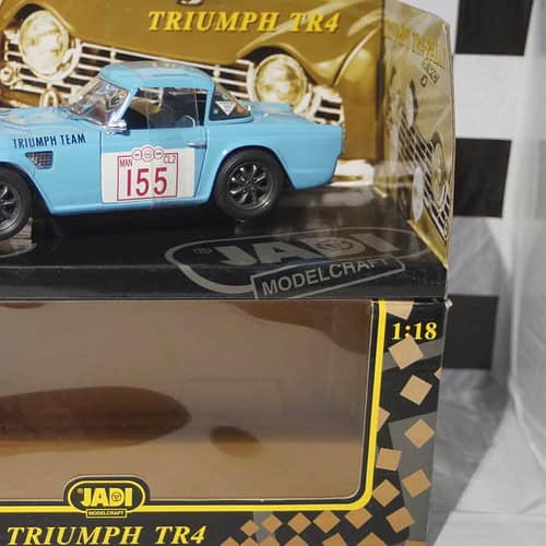 Jadi Triumph Team TR4 Blue Rally Sofia Liege 1963 1:18 Diecast 98093