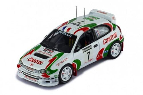 Ixo toyota corolla wrc no7,toyota team europe,castrol,rac rally,25th anniversary edition,b.auriol rac394b