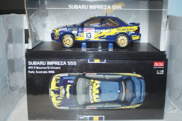 Sunstar subaru impreza 555 rally australia 1996 no13 p.bourne ref 5505