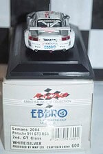Ebbro porsche 911 gt3 rsr 2nd le mans 24 hours 2004 ref 600 1:43 diecast