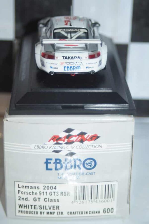 Ebbro porsche 911 gt3 rsr 2nd le mans 24 hours 2004 ref 600 1:43 diecast