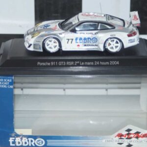 Ebbro porsche 911 gt3 rsr 2nd le mans 24 hours 2004 ref 600 1:43 diecast