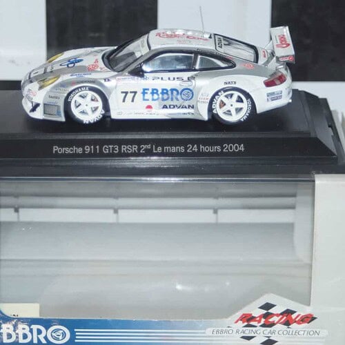 Ebbro porsche 911 gt3 rsr 2nd le mans 24 hours 2004 ref 600 1:43 diecast