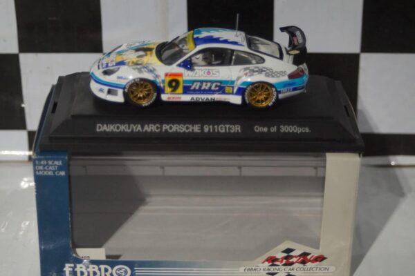 Ebbro porsche 911 gt3r daikokuya arc  ref 229 1:43 diecast
