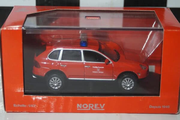 Norev Porsche Cayenne V6 Pompier Red Fire Car 1:43 Diecast