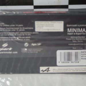 Spark alpine a110 rally monte carlo 2022 raphael astier 1:43 resin s6700