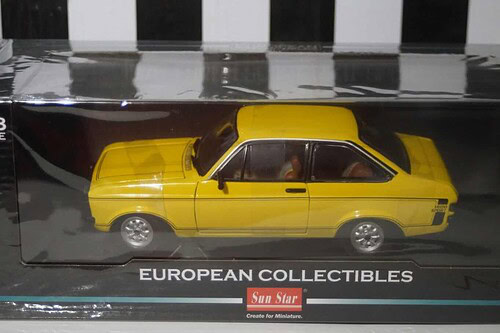 Sunstar 1975 ford escort mk2 sport signal yellow 4620r 1:18 scale