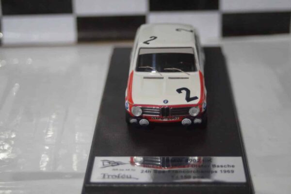 Trofeu bmw 2002 tik 24hr spa-francorchamps 1969 rally hubert hahne 1/43 scale rr.be 44