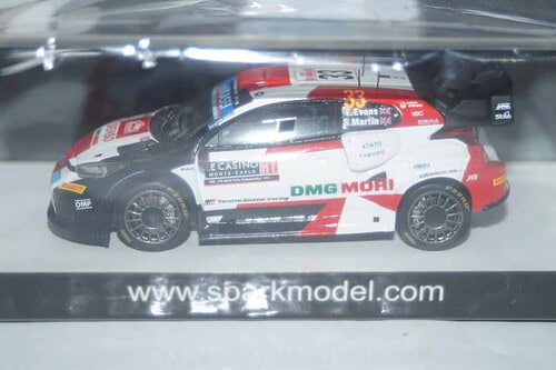 Spark toyota gr yaris rally 1 no33 monte carlo 2022 e.evans 1:43 resin s6691
