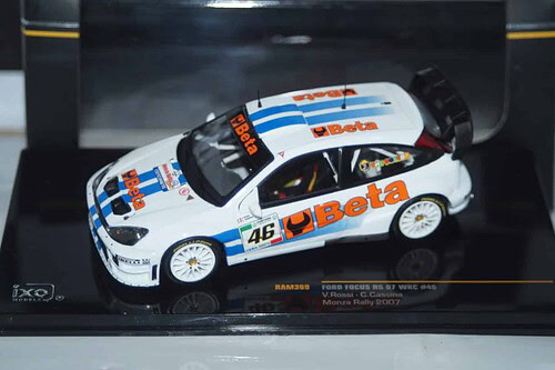 Ixo ford focus rs 07 wrc no46 rally monza 2007 v.rossi ram369 1:43