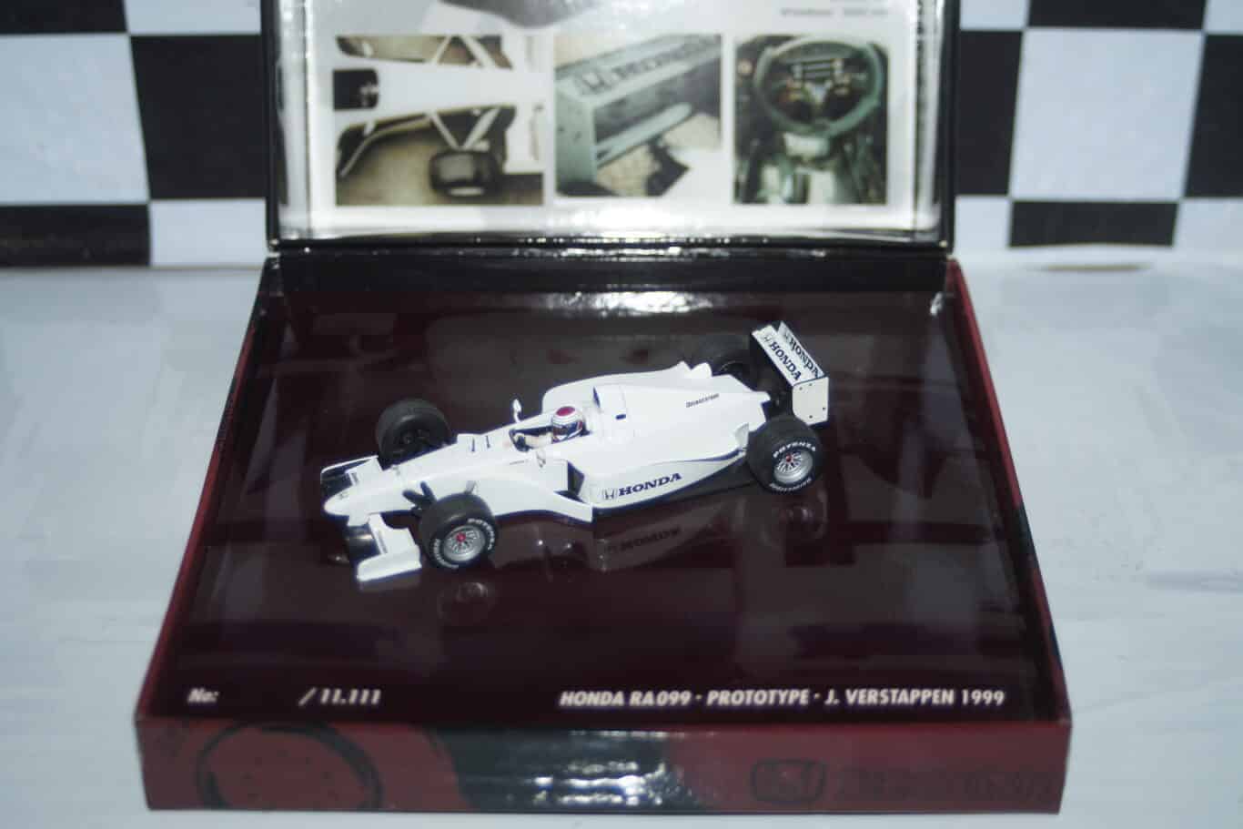 MINICHAMPS HONDA RA099 PROTOTYPE J VERSTAPPEN 1999 1⁄43 SCALE