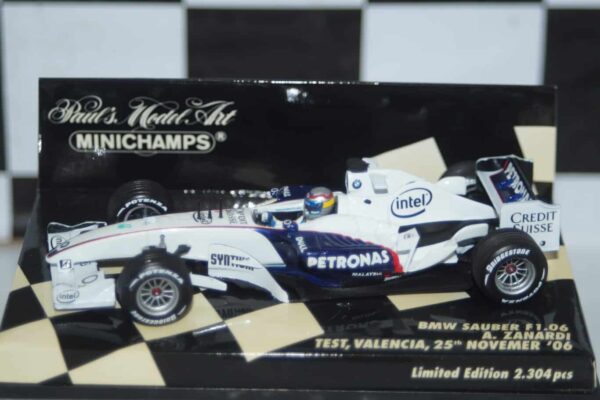 Minichamps bmw sauber f1.06 test valencia a.zanardi 400 060599 in 1:43