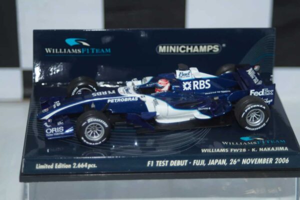 Minichamps williams-toyota fw28 f1 test debut  k.nakajima 400 060135 in 1:43