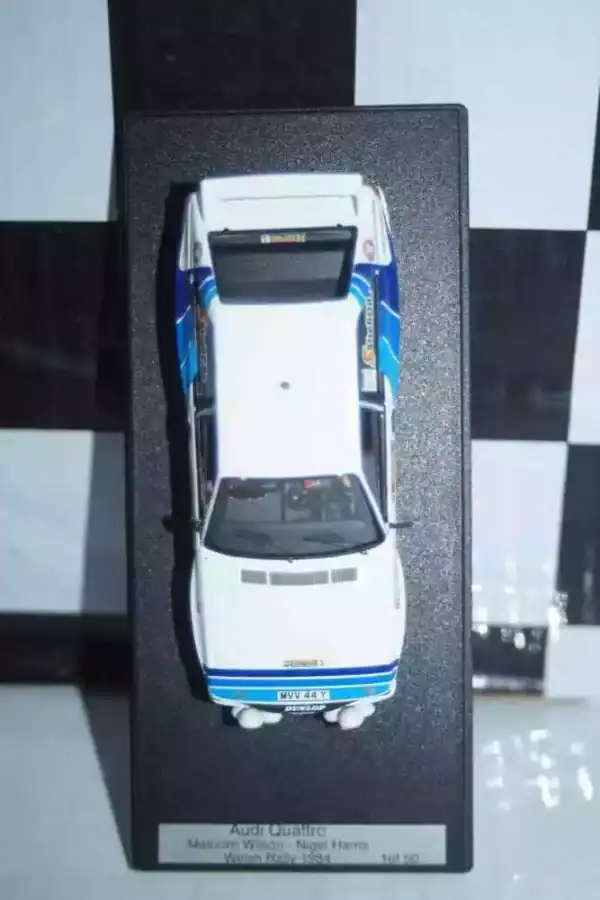 Trofeu audi quattro welsh rally 1984 m.wilson 1:43rd scale pj100