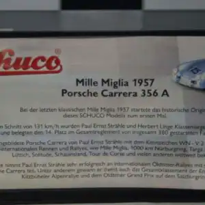 Schuco porsche carrera 356 a mille miglia klassensieger 1957 ref 02505 1/43