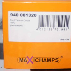 Maxichamps ford taunus coupe 1970 blue/green  1:43 940 081320