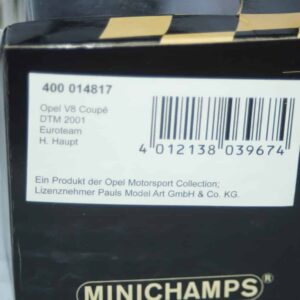 Minichamps opel v8 coupe reuter dtm 2001 1:43rd 400 014107