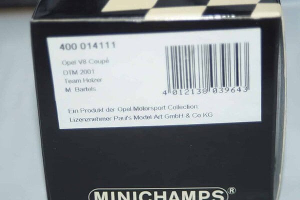 Minichamps opel v8 coupe bartels 400 014111