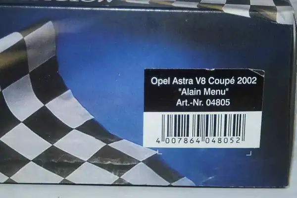 Schuco opel astra v8 coupe 2002 a.menu diecast ltd 04805 1:43