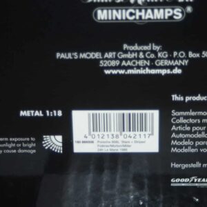 Minichamps porsche 956l 24hr le mans 1986 1:18th 180 866508