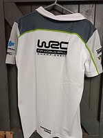 Performance clothing world rally championship white polo shirt - medium 2017