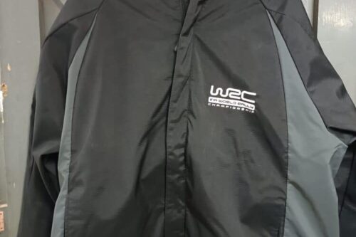 Performance clothing stormtech world rally championship winter coat black with grey stripe - large