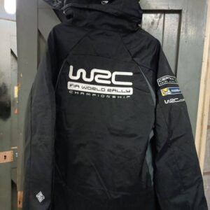 Performance clothing stormtech world rally championship winter coat black with grey stripe - large
