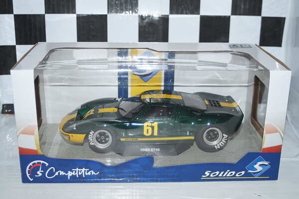 Solido ford gt 40 mk1 racing custom green 1:18 diecast s1803004