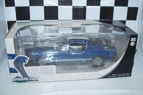 Greenlight 1967 shelby gt-500 blue, ref 12953 1:18