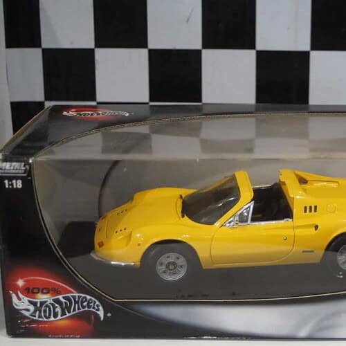 Hotwheels ferrari dino 246 gts yellow 1:18th ref 23920