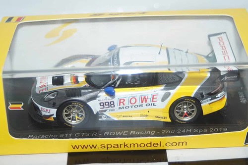 Spark porsche 911 gt3 2nd 24h spa 2019 1:43 resin sb252 ltd 500