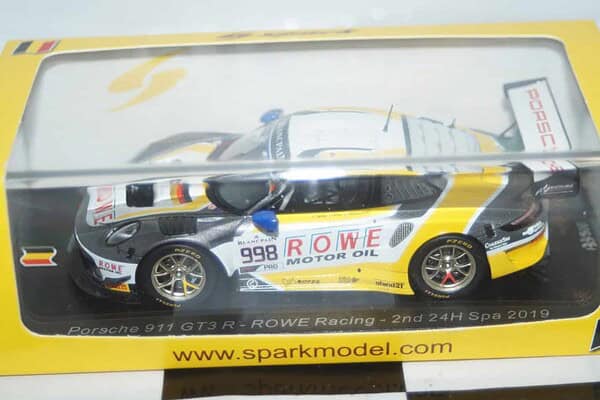 Spark porsche 911 gt3 2nd 24h spa 2019 1:43 resin sb252 ltd 500