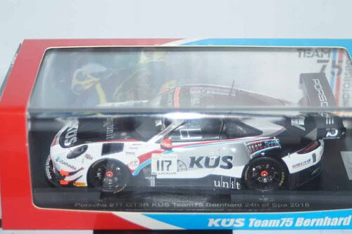 Spark porsche 911 gt3 r 24h of spa 2018 1:43 resin t75b18 ltd 500