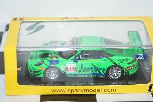 Spark porsche 911 gt3 r 24h spa 2018 1:43 resin sb218 ltd 300