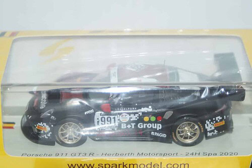 Spark porsche 911 gt3 r 24h spa 2020 1:43 resin sb395 ltd 500