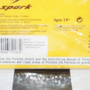 Spark porsche 911gt3 24h spa 2017 1:43 ref sb167 ltd 300