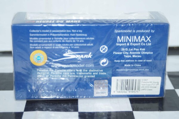 Spark porsche rs spyder lm 2009 1:43 ref s1957