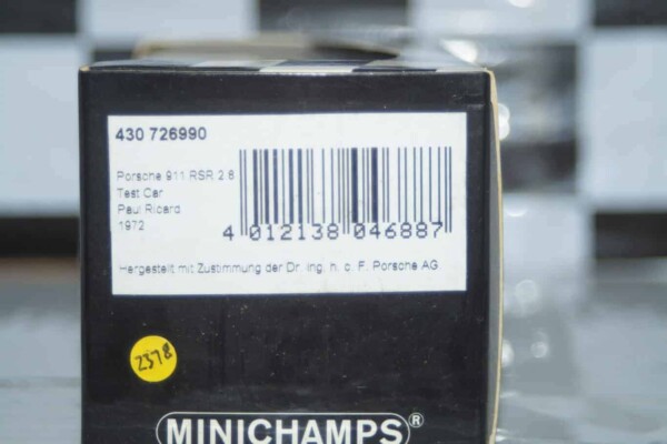 Minichamps porsche 911 carrera rsr test car 1972, 430 726990 ,1:43