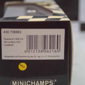 Minichamps porsche 911 rsr 24h le mans 1973, 430 736963 ,1:43